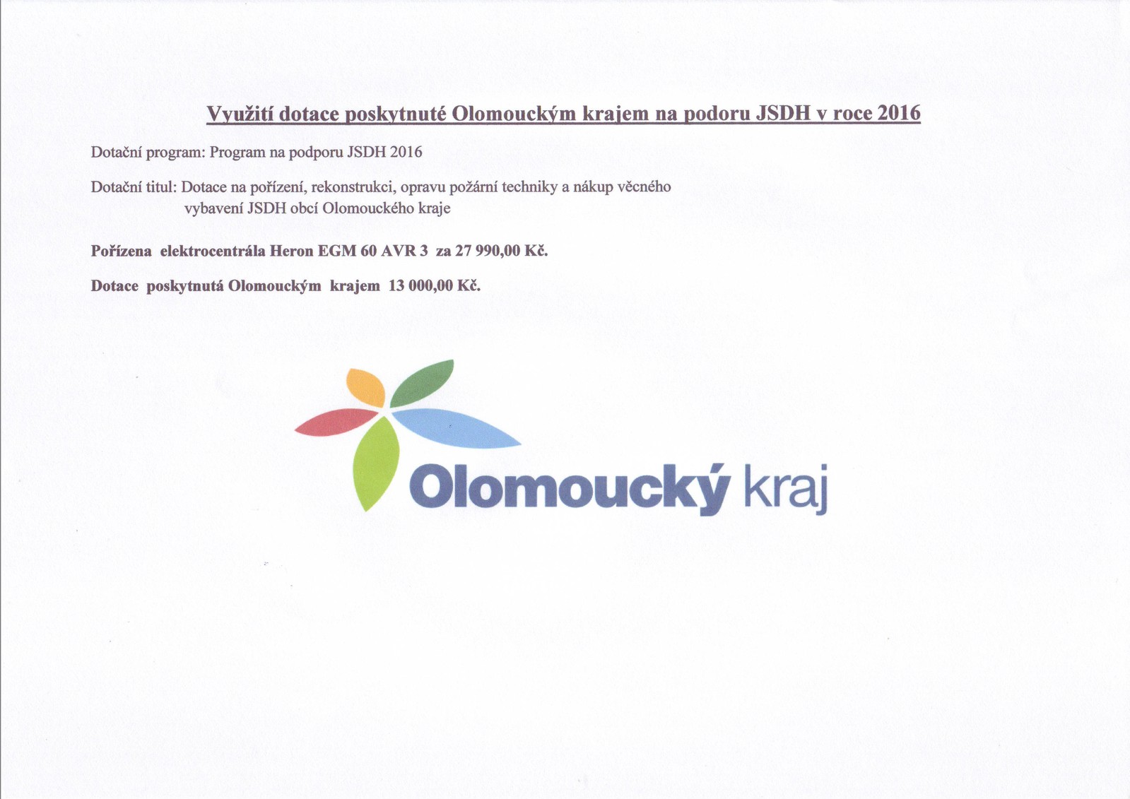 Dotace OK-elektrocentrála