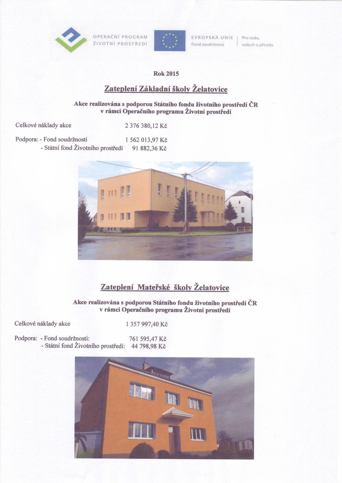 Zateplení ZŠ a MŠ